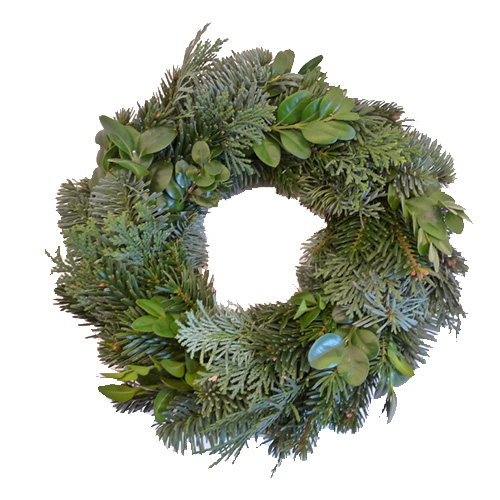 Adventskrans i forskelligt gran